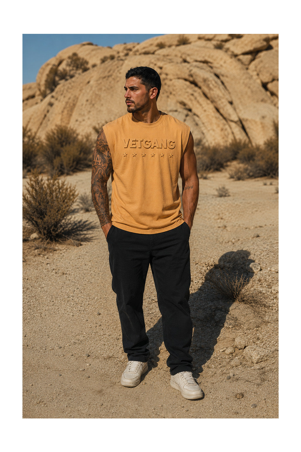 VetGang Summer Muscle Tee - Sand
