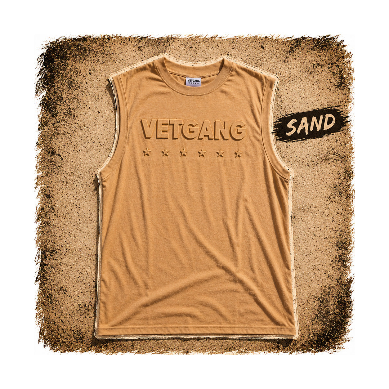 VetGang Summer Muscle Tee - Sand